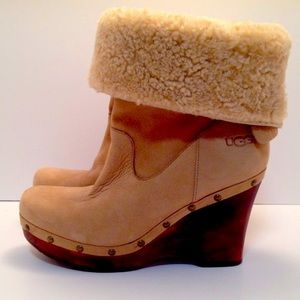 Ugg Camel Wedge Boots